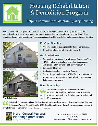 image of housing rehabilitation program flyer